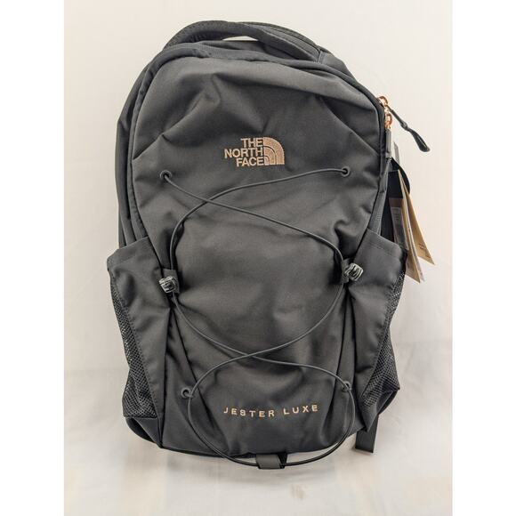 NWT The North Face Women's Jester Luxe Backpack TNF Black/Burnt Coral Metallic - Picture 4 of 7